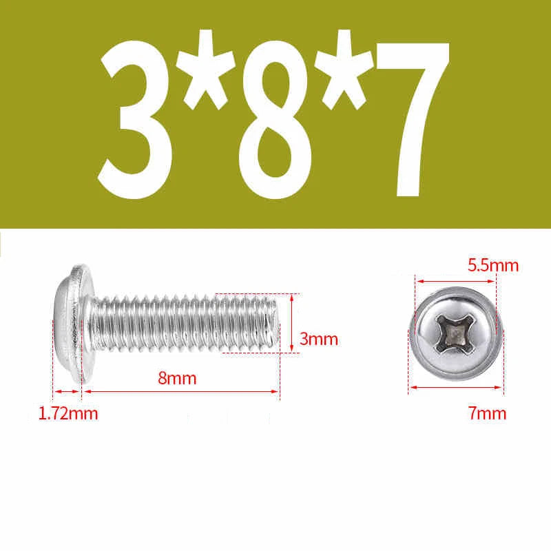 Phillips Flanged Pan Head Machine Screws M1.4 to M4 Multiple Lengths