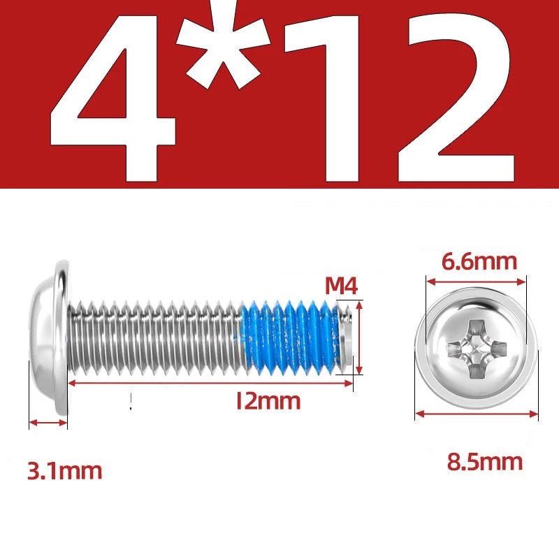 A2 Stainless Steel Phillips Flanged Button Head Machine Screws — M2 to M6, Built - In Washer Face - HomeDIYer