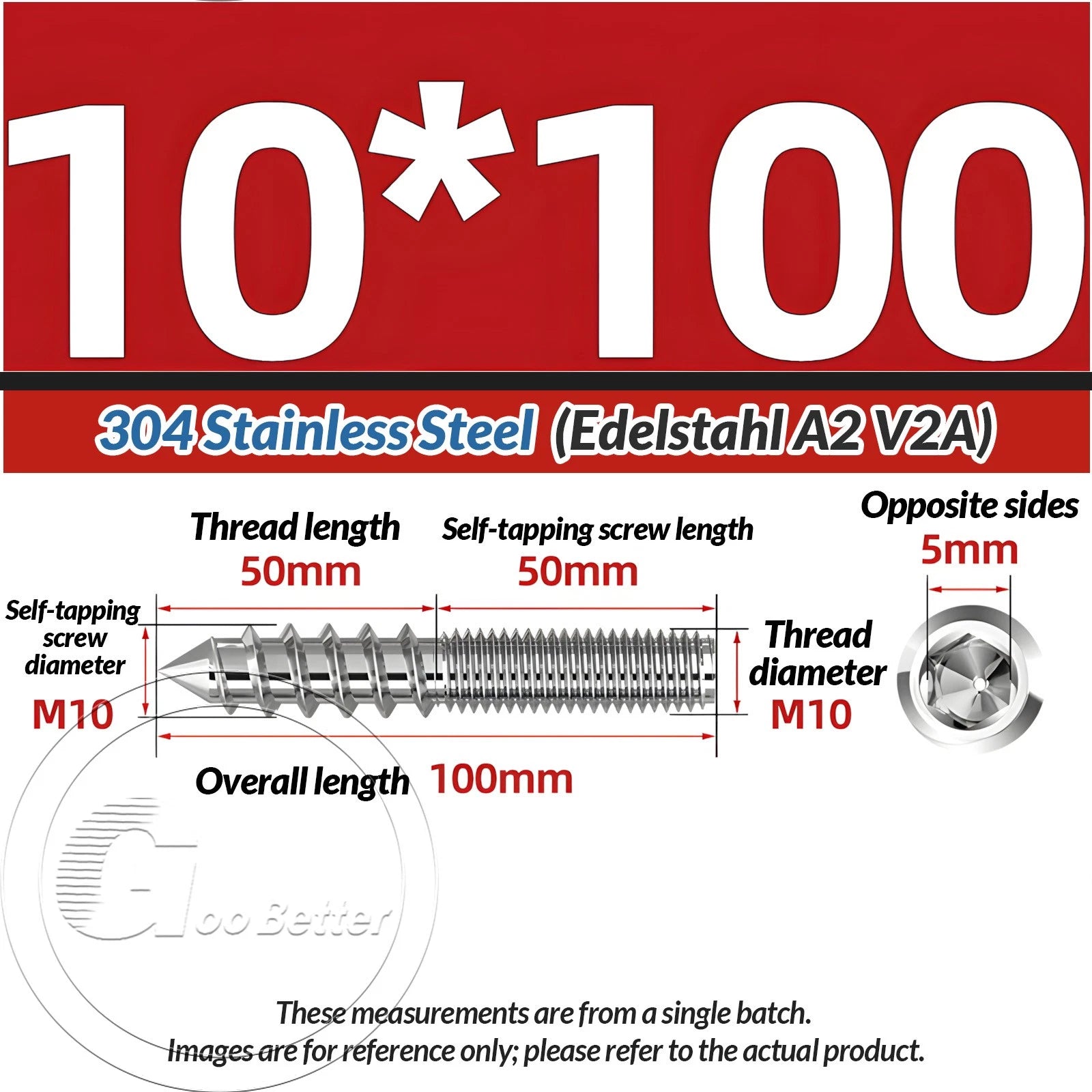 STAINLESS STEEL Wood To Metal Dowels Hanger Bolts Dual Thread Screws Furniture