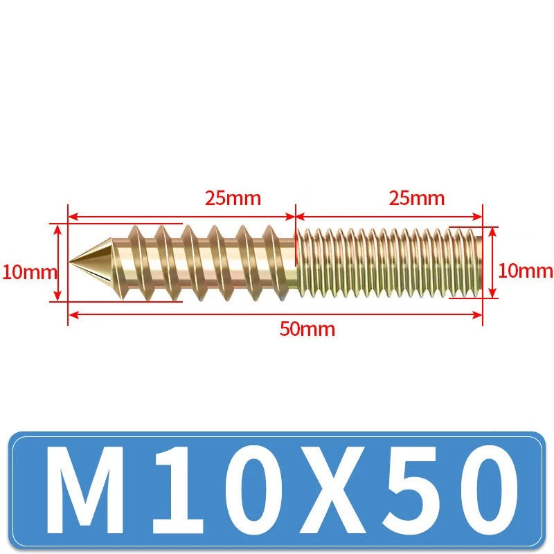 M4 M5 M6 M8 M10 M12 WOOD TO METAL DOWELS DOUBLE ENDED THREADED FURNITURE SCREWS