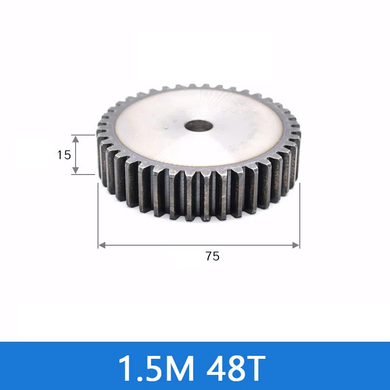 Spur Gears Pinion Gear 1.5/2.5/3/4/5 Mod Transmission Gears 45# Steel Flat Gears