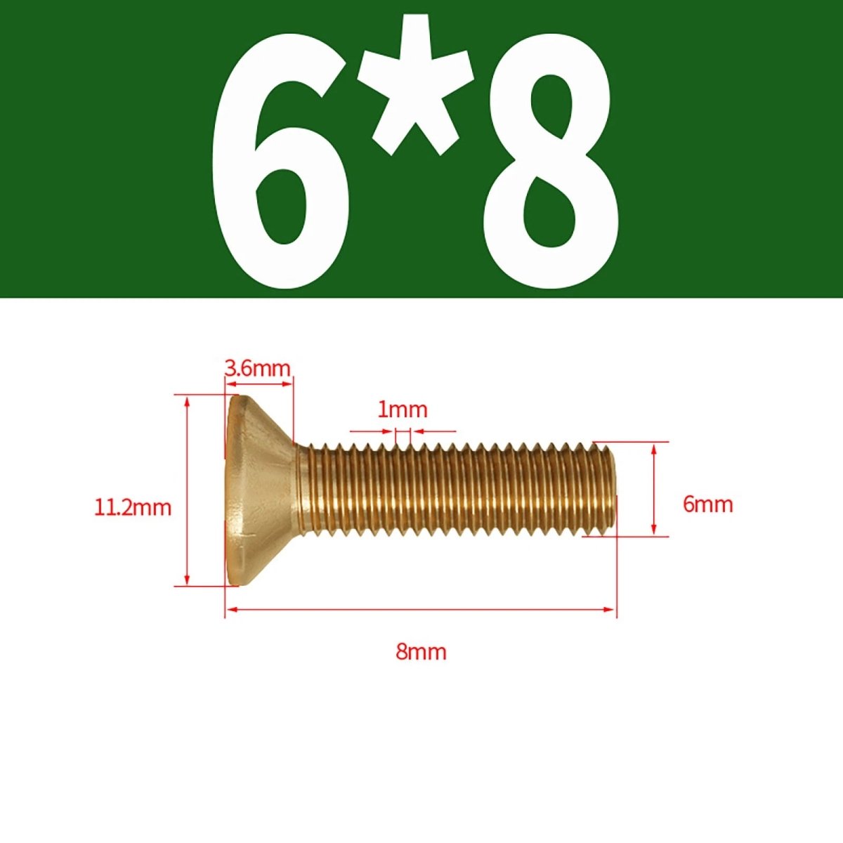 Brass Pozi Countersunk Machine Screws DIN 965 M2 - M8 Flat Head - HomeDIYer