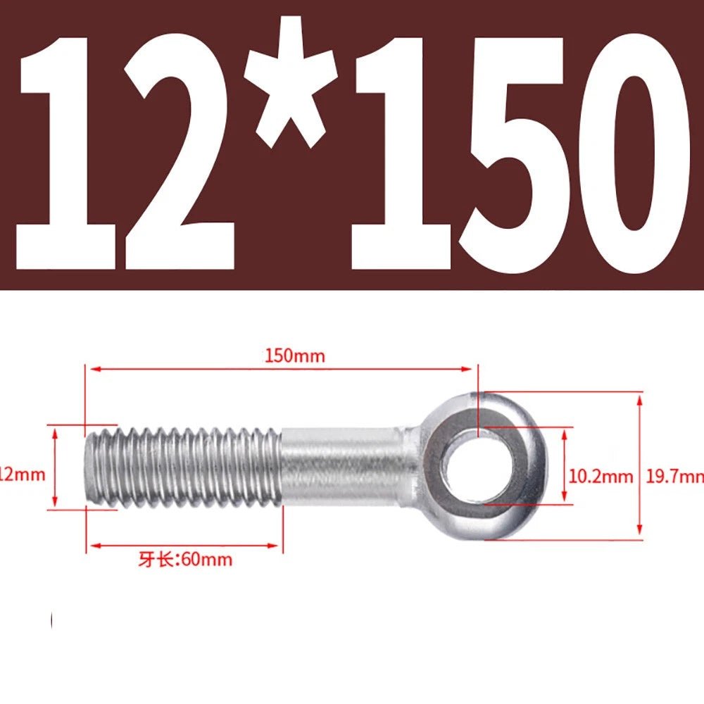 M5 - M24 A2 304 Stainless Steel Partially Threaded Forged Eye Bolts with Rings for Wire Rope & Hanging - HomeDIYer