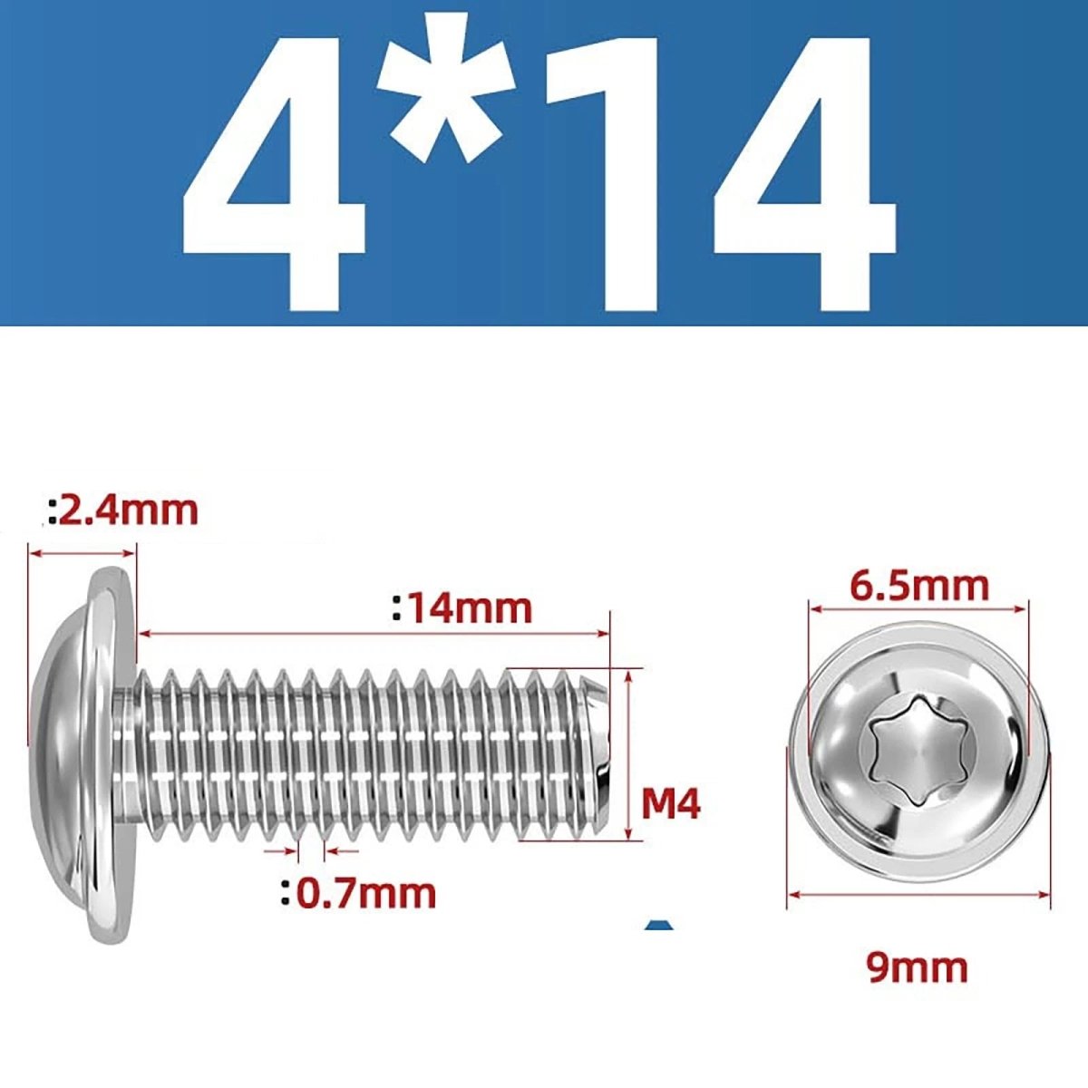 Torx Flanged Button Head Screws — 18 - 8 Stainless Steel, ISO 7380 - 2, M2 to M8 - HomeDIYer