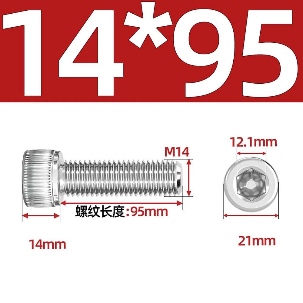 Socket Head Cap Screws – A2 Stainless Steel, M6 to M24, Hex Drive (DIN 912)