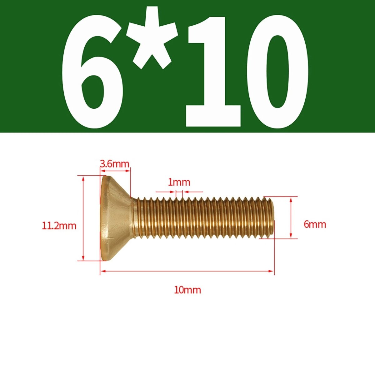 Brass Pozi Countersunk Machine Screws DIN 965 M2 - M8 Flat Head - HomeDIYer