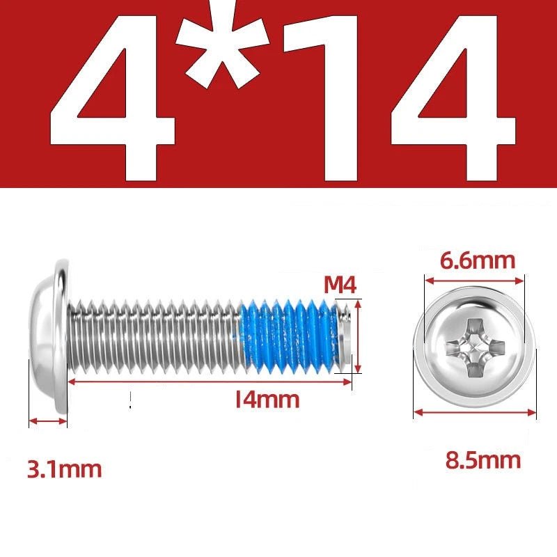 A2 Stainless Steel Phillips Flanged Button Head Machine Screws — M2 to M6, Built - In Washer Face - HomeDIYer