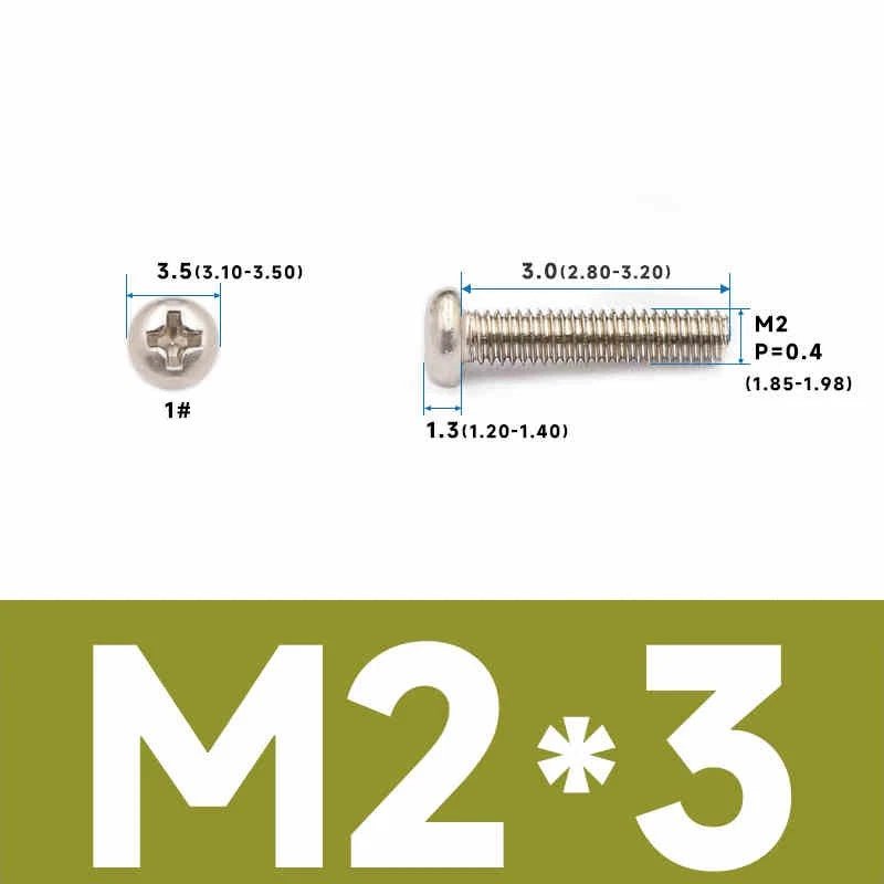Phillips Pan Head Machine Screws – Carbon Steel M1 to M4, Multiple Lengths & Finishes - HomeDIYer