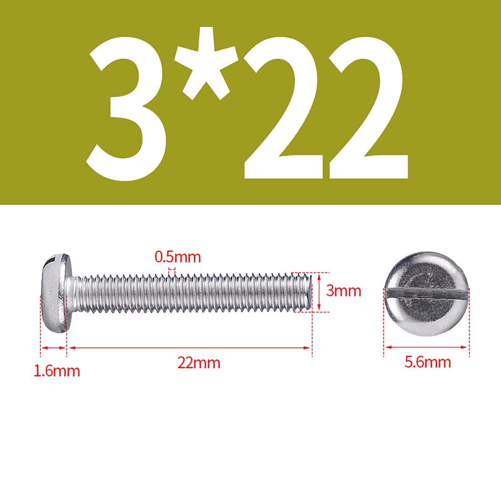 M1.6 to M10 Slotted Cheese Head Machine Screws | A2 Stainless Steel DIN 84