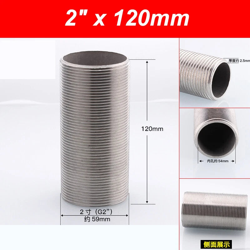 A2 Stainless Steel Male Threaded Rod Connector Stud — Pipe Fitting Bar