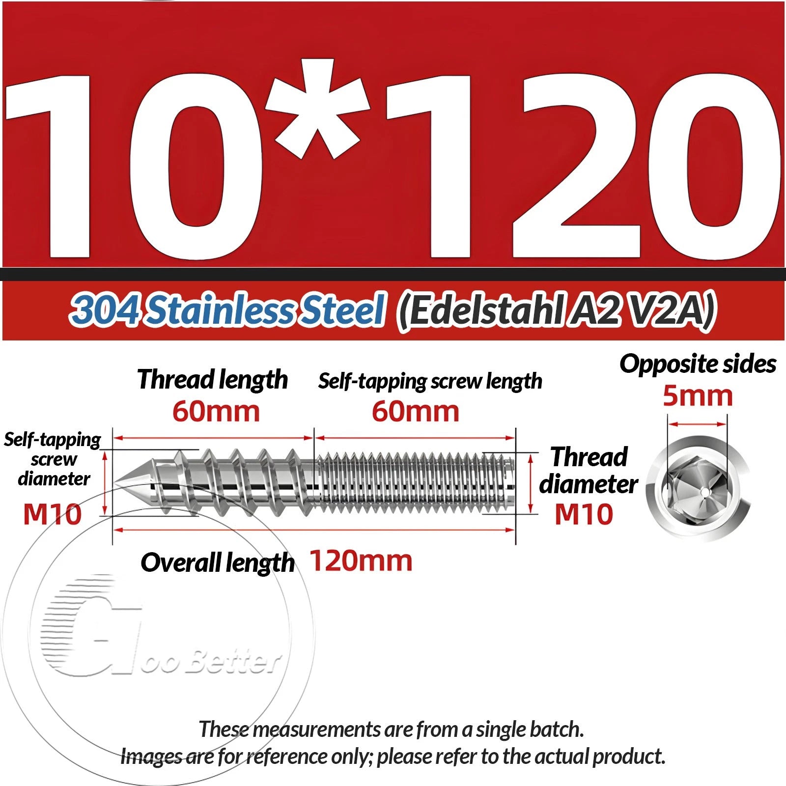 STAINLESS STEEL Wood To Metal Dowels Hanger Bolts Dual Thread Screws Furniture