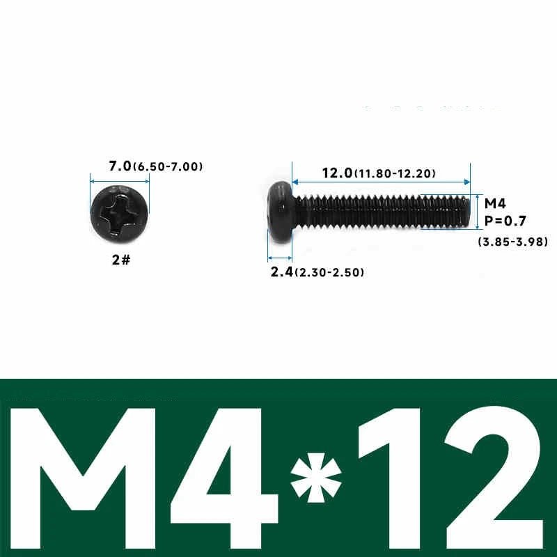Phillips Pan Head Machine Screws – Carbon Steel M1 to M4, Multiple Lengths & Finishes - HomeDIYer