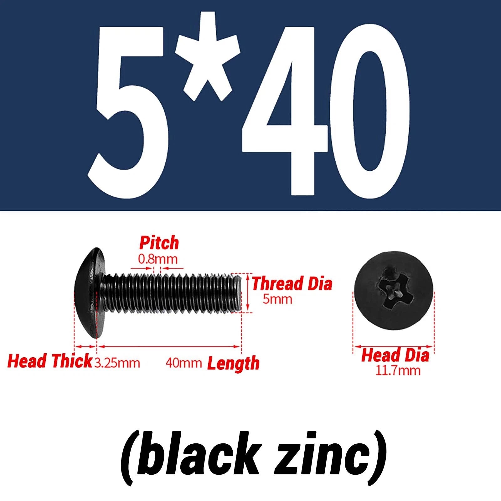 M2–M6 Pan Head Self‑Tapping Sheet Metal Screws – Black Oxide Carbon Steel