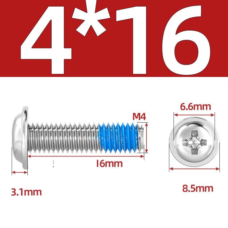 A2 Stainless Steel Phillips Flanged Button Head Machine Screws — M2 to M6, Built - In Washer Face - HomeDIYer