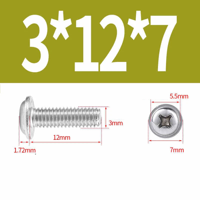 Phillips Flanged Pan Head Machine Screws – 304 / 316 Stainless Steel, Built‑in Washer (3–60mm Lengths)