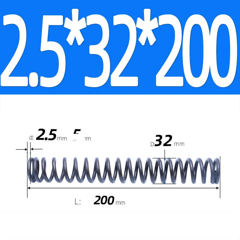 200mm Length Stainless Steel Compression Spring 2 - 4mm Pressure/ Coil Springs