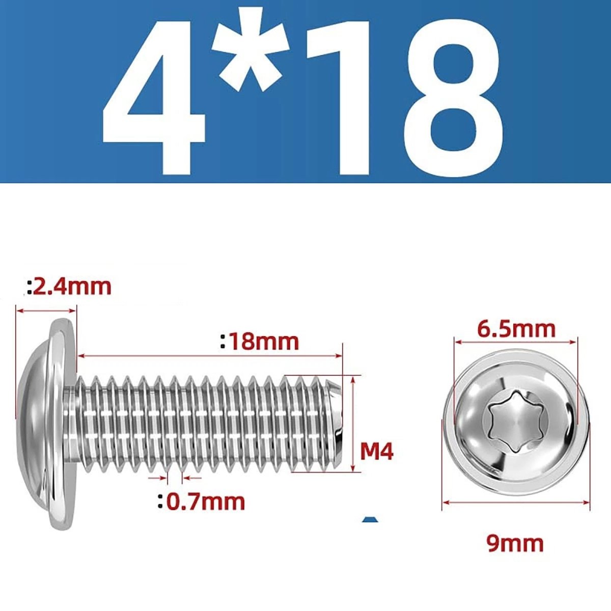 Torx Flanged Button Head Screws — 18 - 8 Stainless Steel, ISO 7380 - 2, M2 to M8 - HomeDIYer