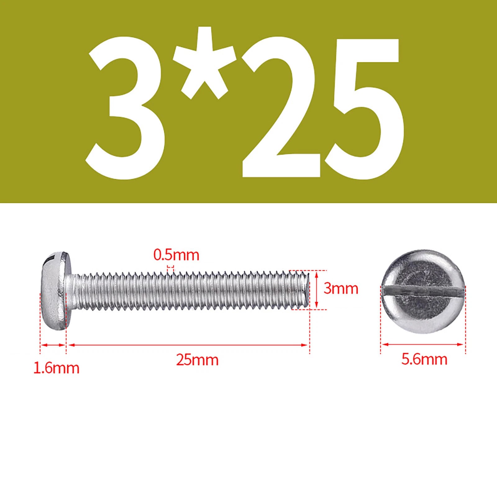 M1.6 to M10 Slotted Cheese Head Machine Screws | A2 Stainless Steel DIN 84