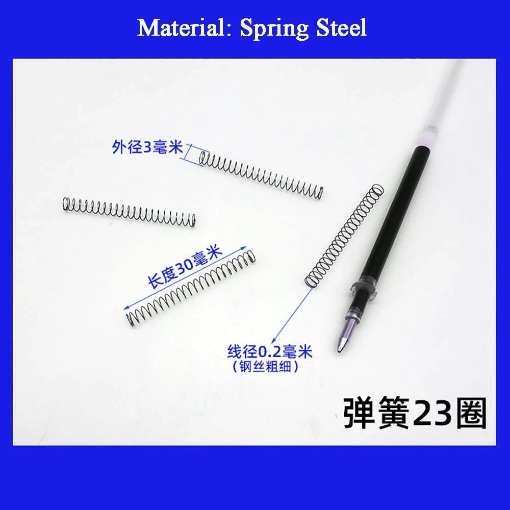 Spring Steel Small Compression Spring 0.2/0.3/0.4mm Wire Diameter 3-50mm Length