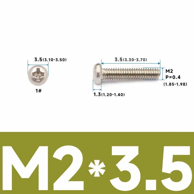 Phillips Pan Head Machine Screws – Carbon Steel M1 to M4, Multiple Lengths & Finishes - HomeDIYer