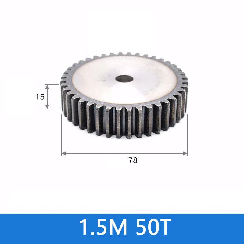 Spur Gears Pinion Gear 1.5/2.5/3/4/5 Mod Transmission Gears 45# Steel Flat Gears