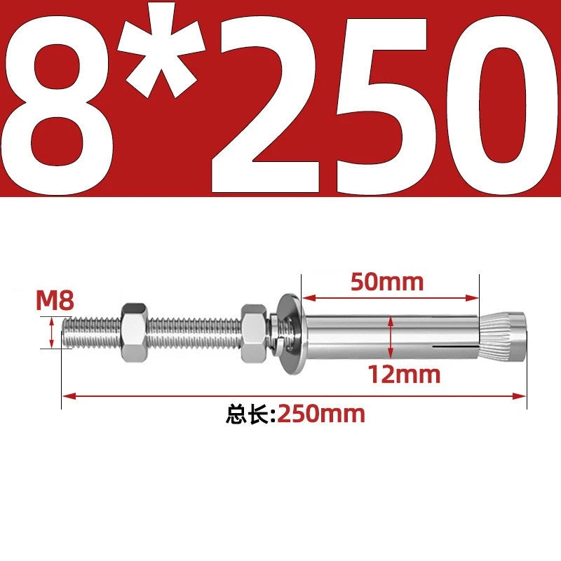 M6-M20 Stainless Steel Concrete Expansion Anchor Bolts – Extra Long