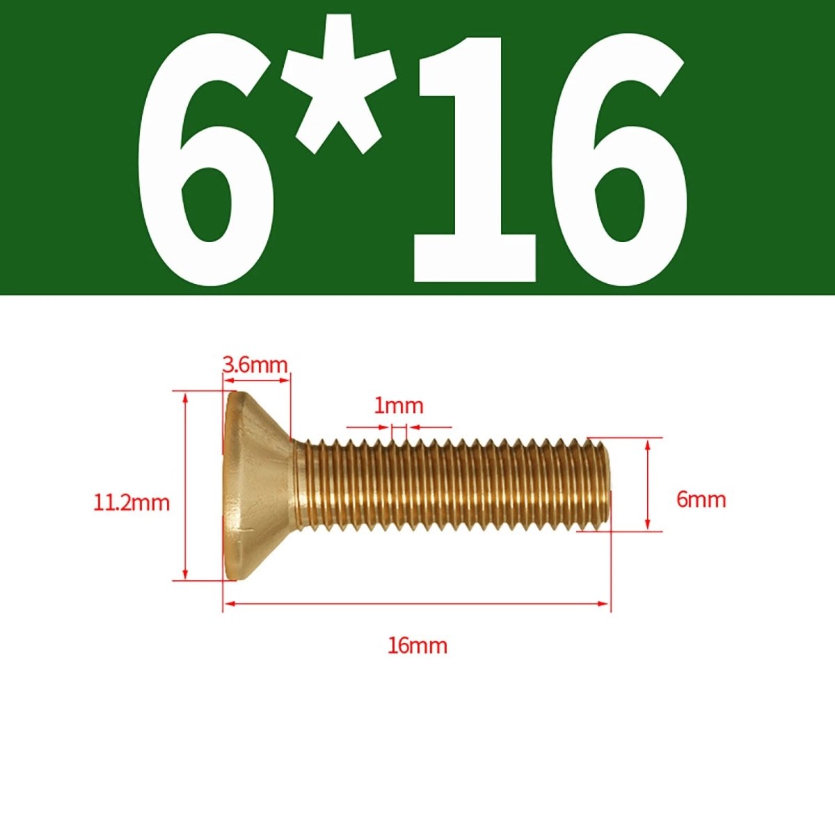Brass Pozi Countersunk Machine Screws DIN 965 M2 - M8 Flat Head - HomeDIYer