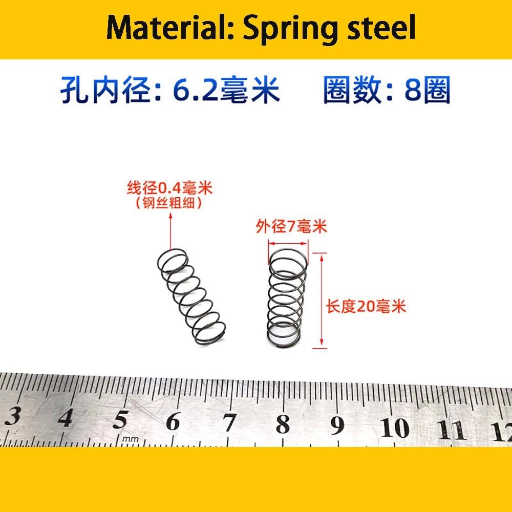 Spring Steel Small Compression Spring 0.2/0.3/0.4mm Wire Diameter 3-50mm Length