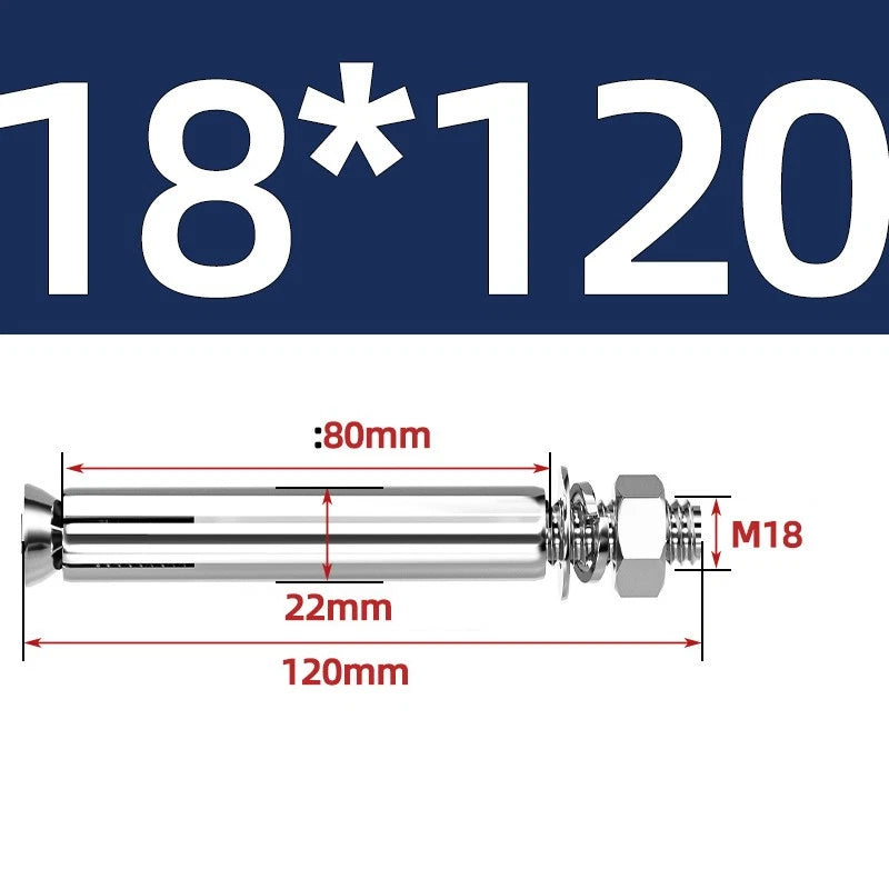 M6-M20 Stainless Steel Concrete Expansion Anchor Bolts – Extra Long