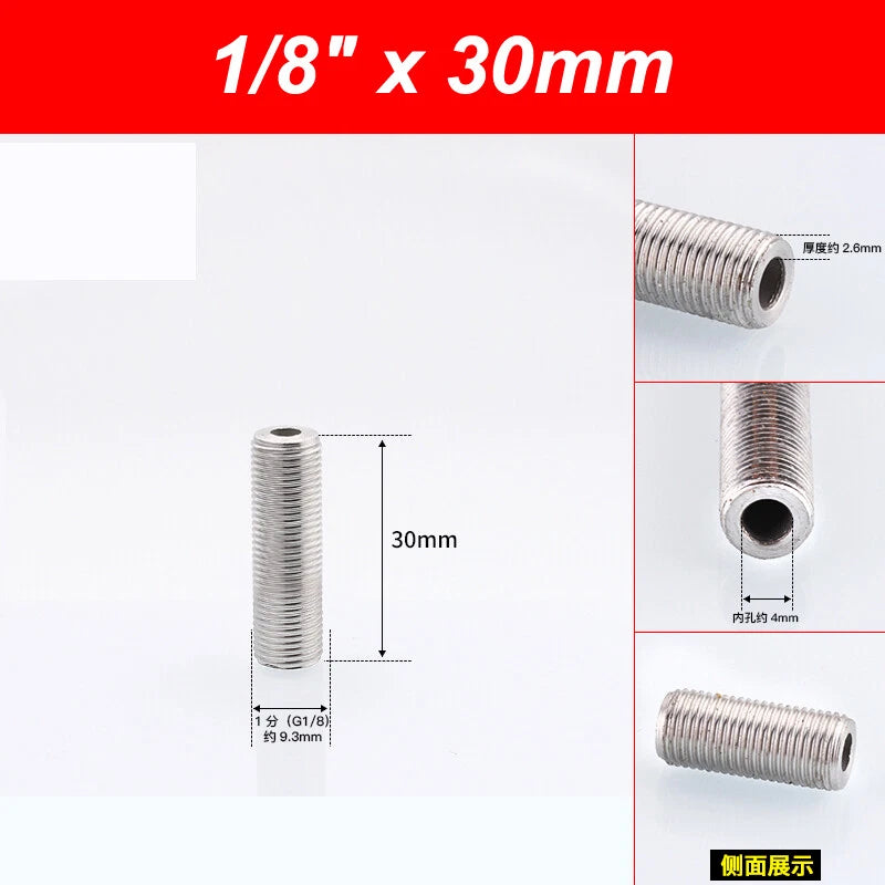 A2 Stainless Steel Male Threaded Rod Connector Stud — Pipe Fitting Bar