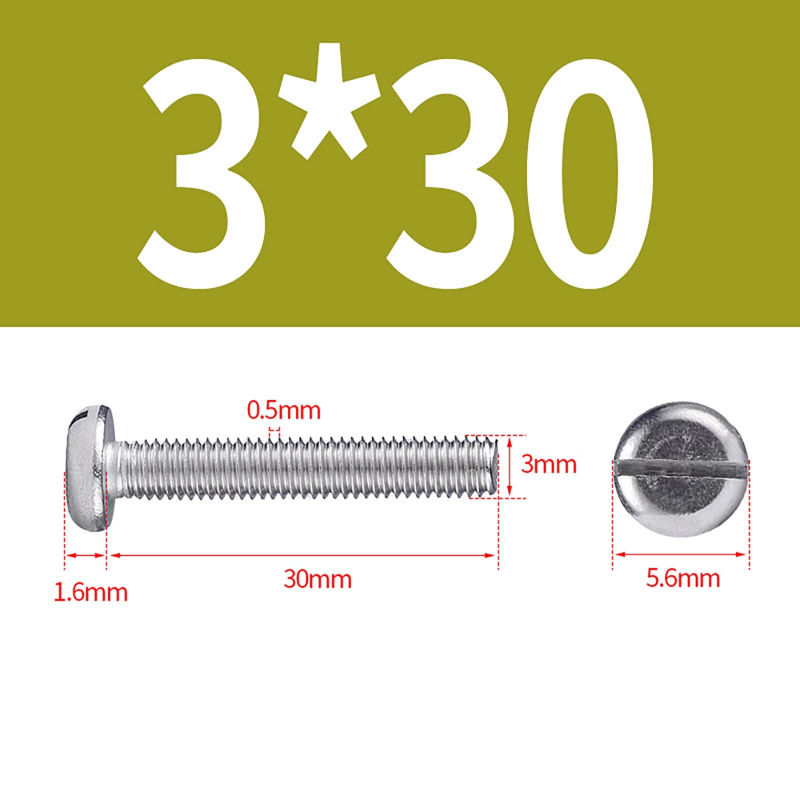M1.6 to M10 Slotted Cheese Head Machine Screws | A2 Stainless Steel DIN 84