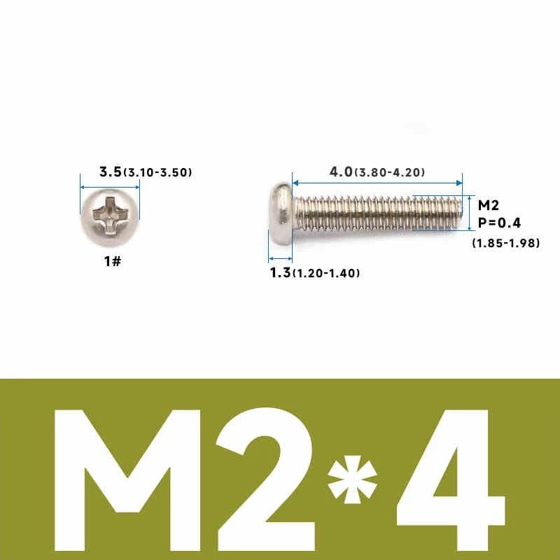 Phillips Pan Head Machine Screws – Carbon Steel M1 to M4, Multiple Lengths & Finishes - HomeDIYer