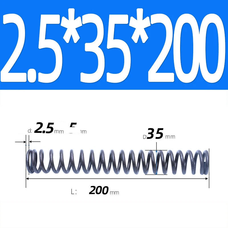 200mm Length Stainless Steel Compression Spring 2 - 4mm Pressure/ Coil Springs