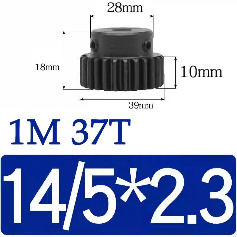 Spur Gears 1 Mod Transmission Gear With Step 45# Steel Pinion Motor Gear 30T~44T