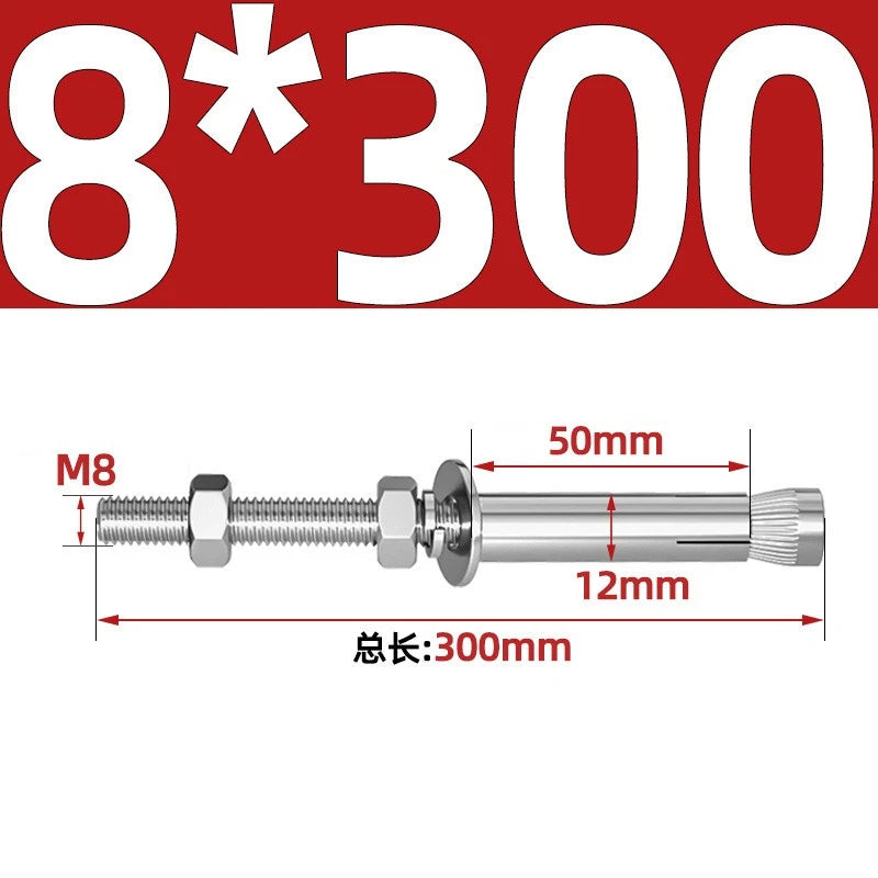 M6-M20 Stainless Steel Concrete Expansion Anchor Bolts – Extra Long