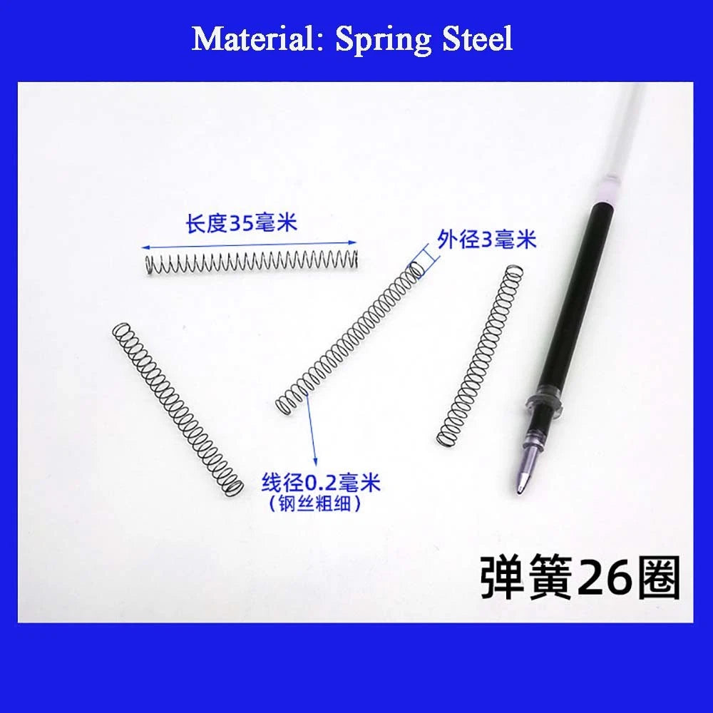 Spring Steel Small Compression Spring 0.2/0.3/0.4mm Wire Diameter 3-50mm Length
