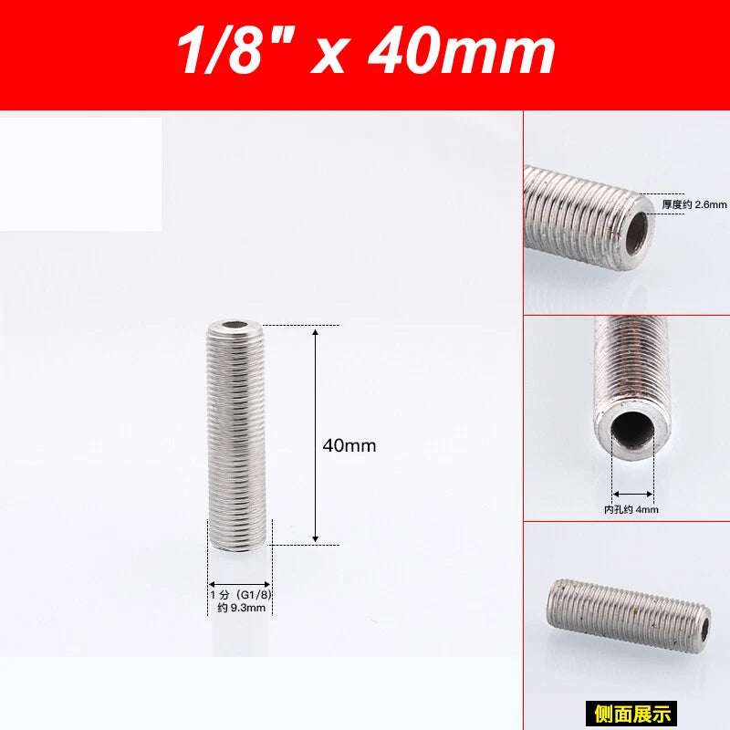A2 Stainless Steel Male Threaded Rod Connector Stud — Pipe Fitting Bar
