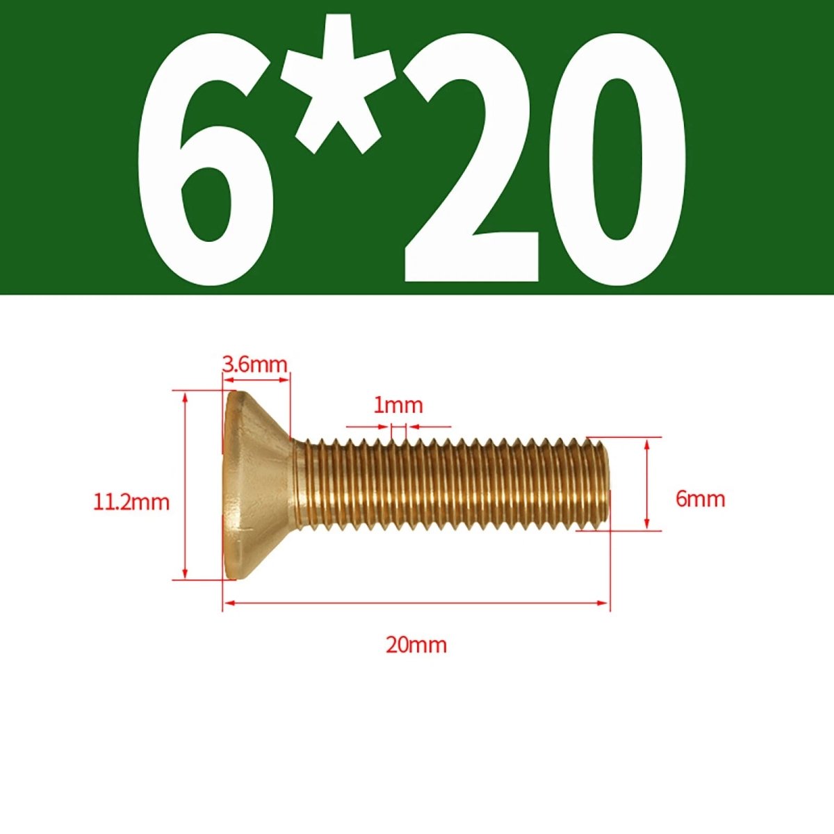 Brass Pozi Countersunk Machine Screws DIN 965 M2 - M8 Flat Head - HomeDIYer