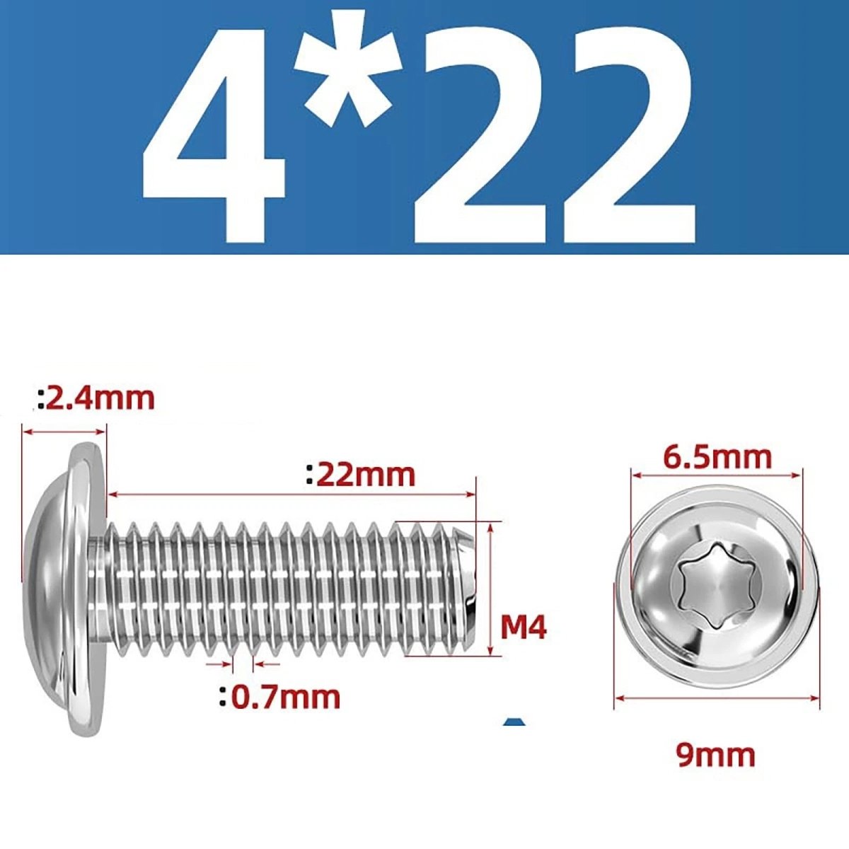 Torx Flanged Button Head Screws — 18 - 8 Stainless Steel, ISO 7380 - 2, M2 to M8 - HomeDIYer