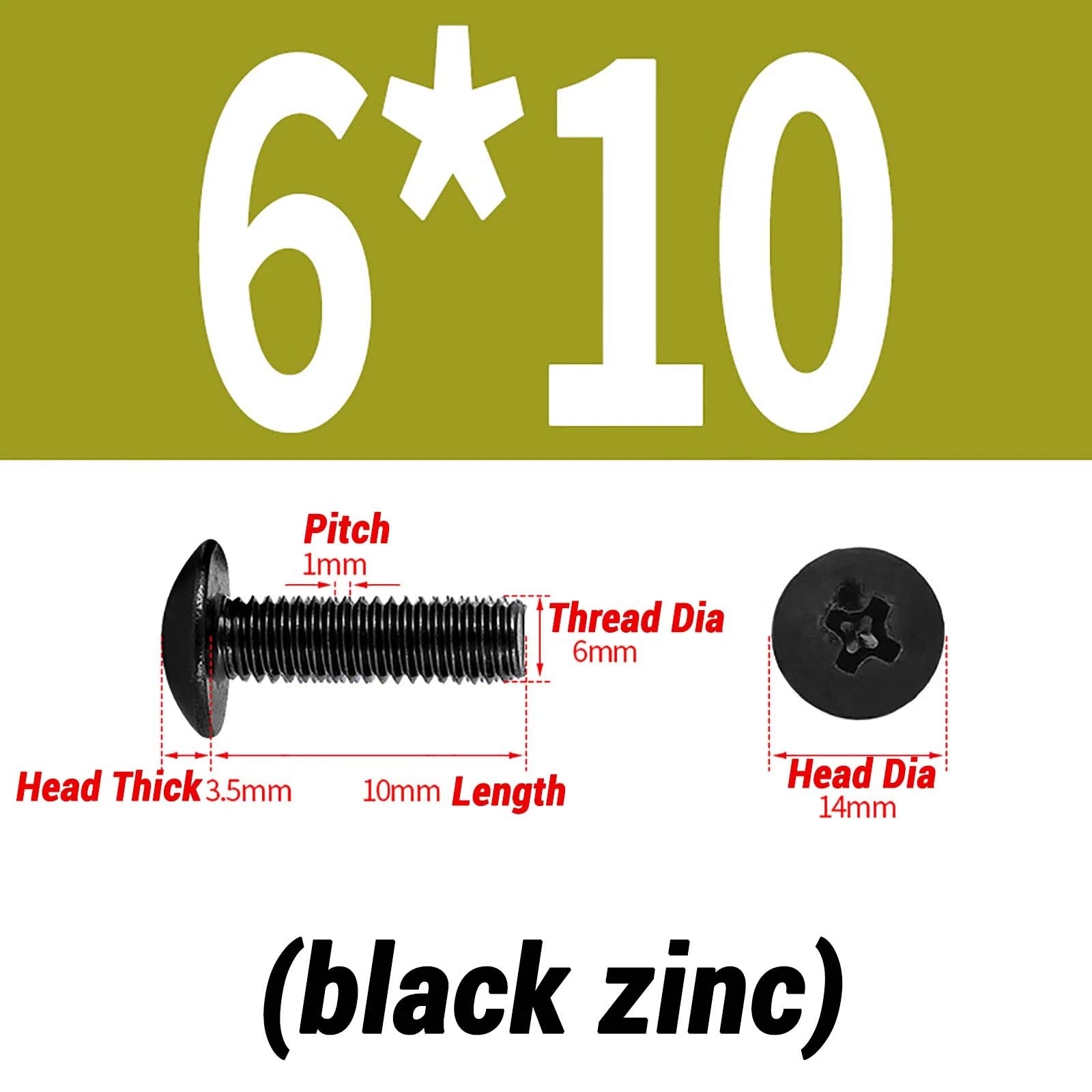 M2–M6 Pan Head Self‑Tapping Sheet Metal Screws – Black Oxide Carbon Steel