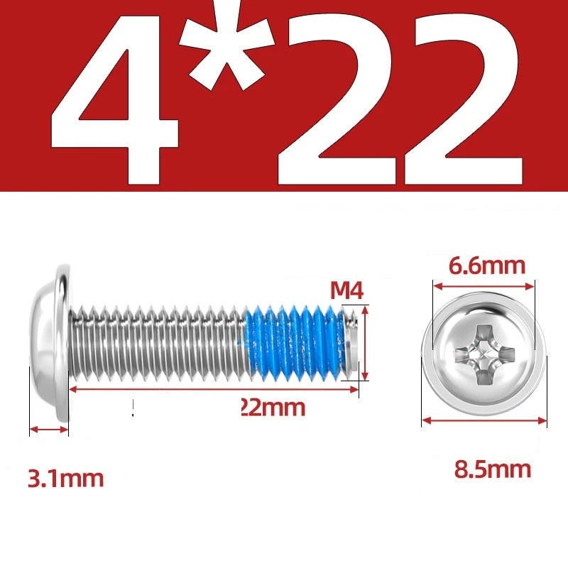 A2 Stainless Steel Phillips Flanged Button Head Machine Screws — M2 to M6, Built - In Washer Face - HomeDIYer