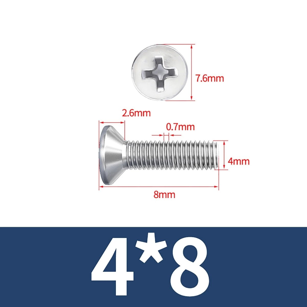 M3–M10 Phillips Countersunk Machine Screws – A2 Stainless Steel, Flat Head, Fully Threaded (3–100mm Overall Length) - HomeDIYer