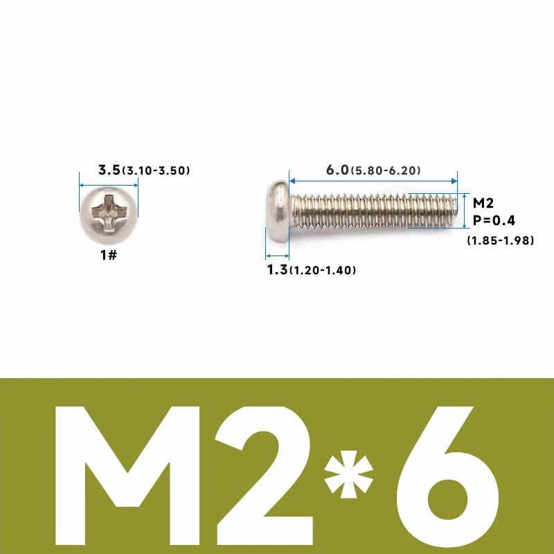Phillips Pan Head Machine Screws – Carbon Steel M1 to M4, Multiple Lengths & Finishes - HomeDIYer