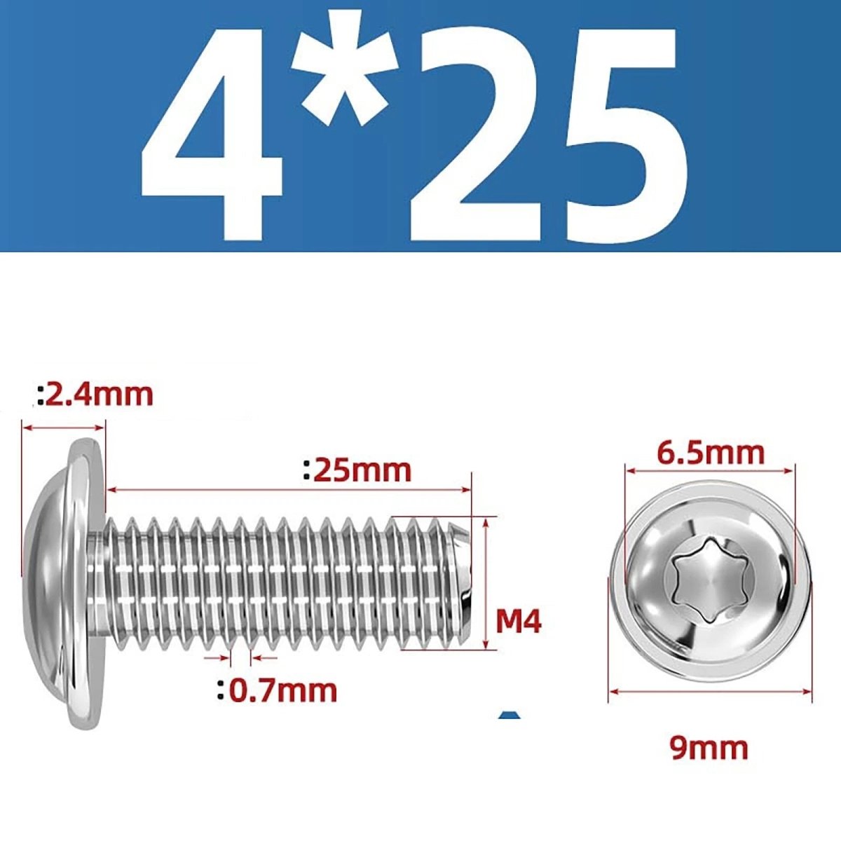 Torx Flanged Button Head Screws — 18 - 8 Stainless Steel, ISO 7380 - 2, M2 to M8 - HomeDIYer