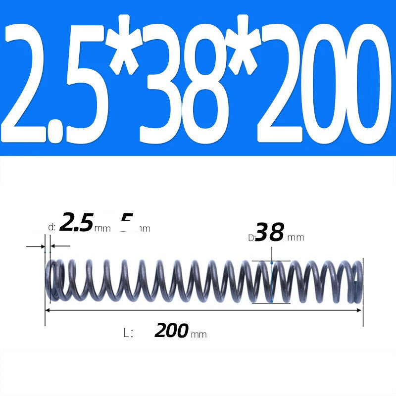 200mm Length Stainless Steel Compression Spring 2 - 4mm Pressure/ Coil Springs