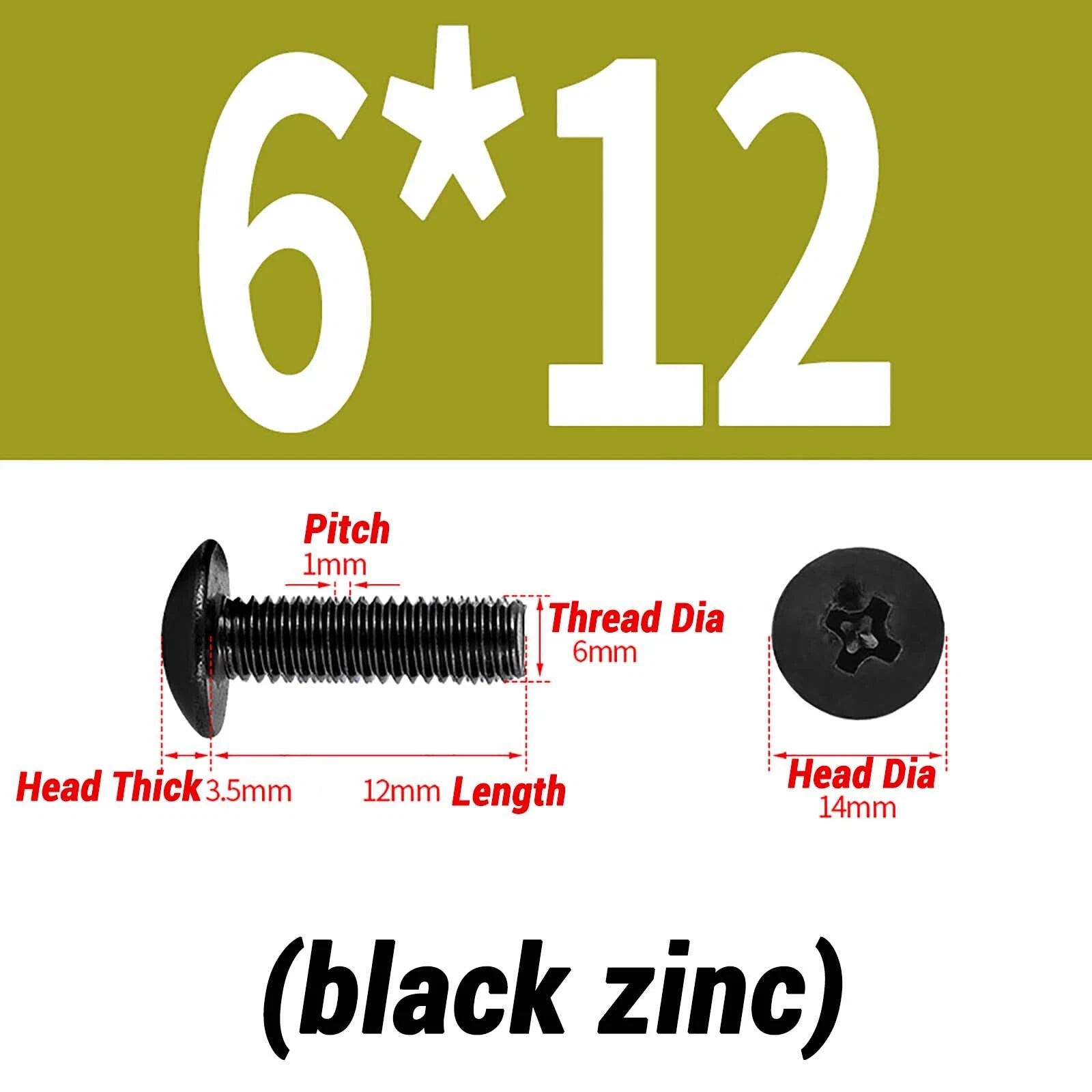 M2–M6 Pan Head Self‑Tapping Sheet Metal Screws – Black Oxide Carbon Steel