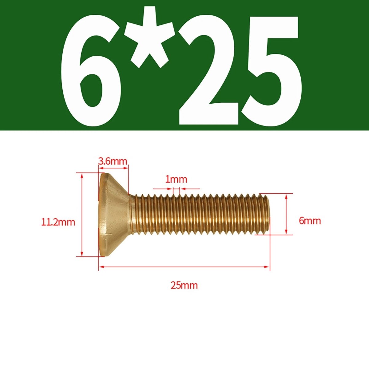 Brass Pozi Countersunk Machine Screws DIN 965 M2 - M8 Flat Head - HomeDIYer