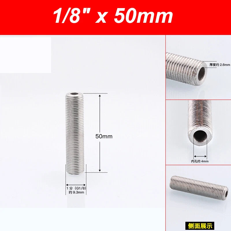 A2 Stainless Steel Male Threaded Rod Connector Stud — Pipe Fitting Bar