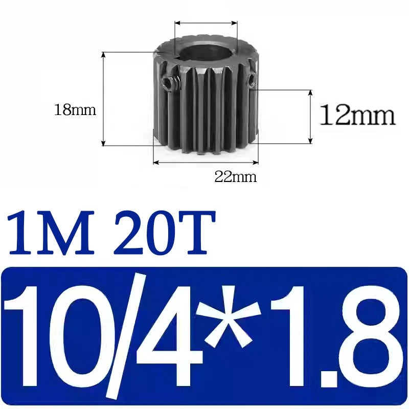 Spur Gears 1 Mod Transmission Gear With Step 45# Steel Pinion Motor Gear 10T~29T