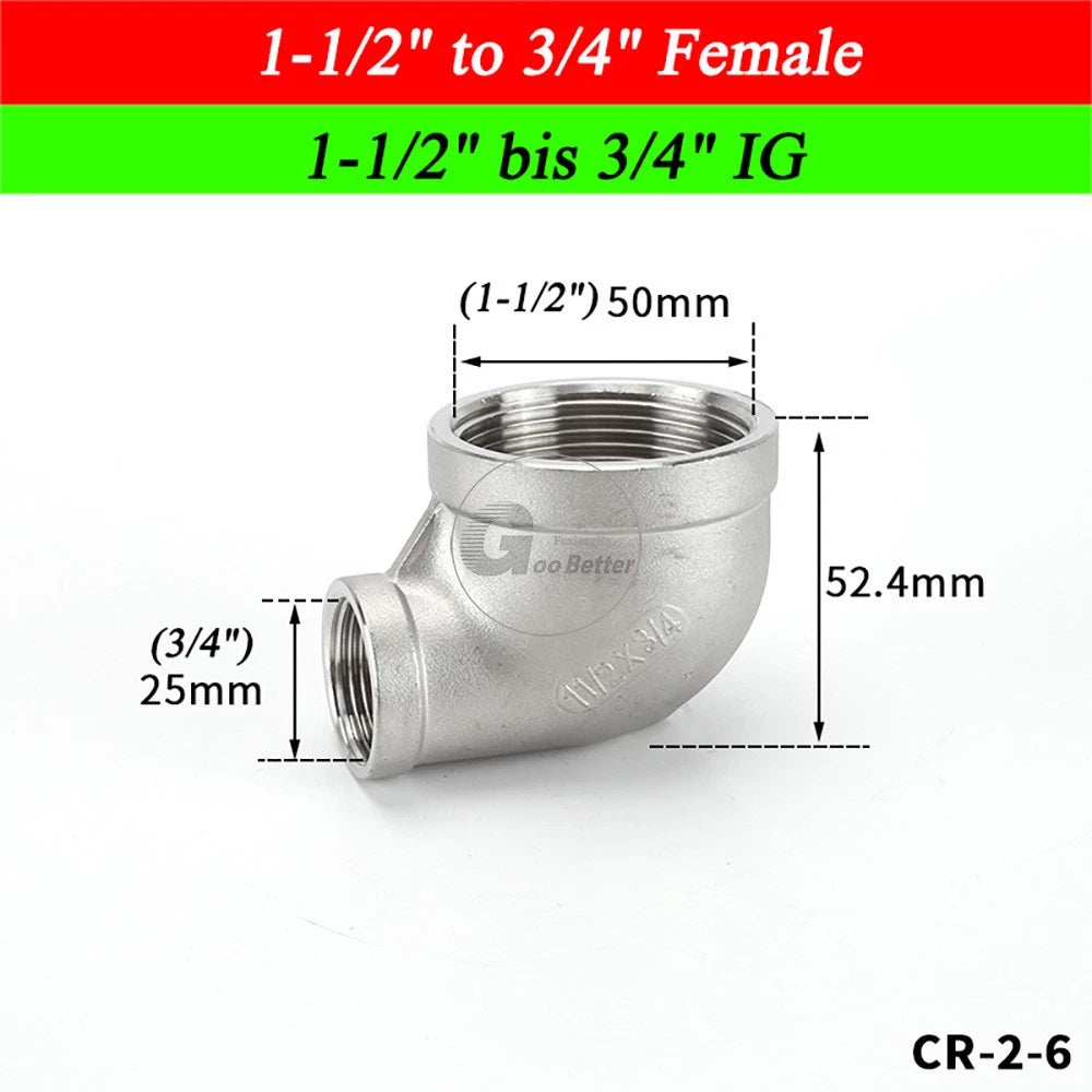 A2 Stainless Steel BSP Reducer Elbow Pipe Fittings | 1/8" to 4" Male Female